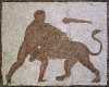 Геракл и немейский лев. Древняя мозаика